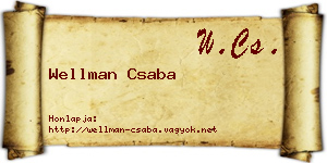 Wellman Csaba névjegykártya